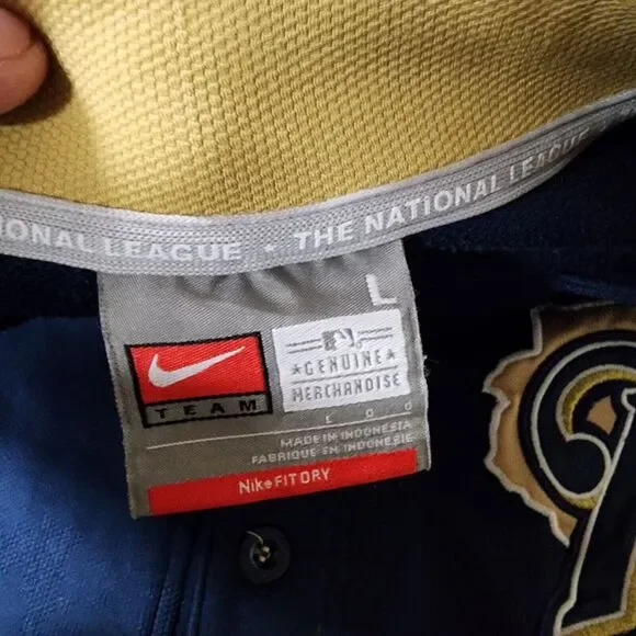 VTG Milwaukee Brewers L Ryan Braun Nike Jersey MLB Baseball Navy STITCHED - Picture 4 of 5